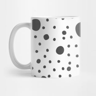 Black Circles in Space | Abstract Art Design | Black and White Mug